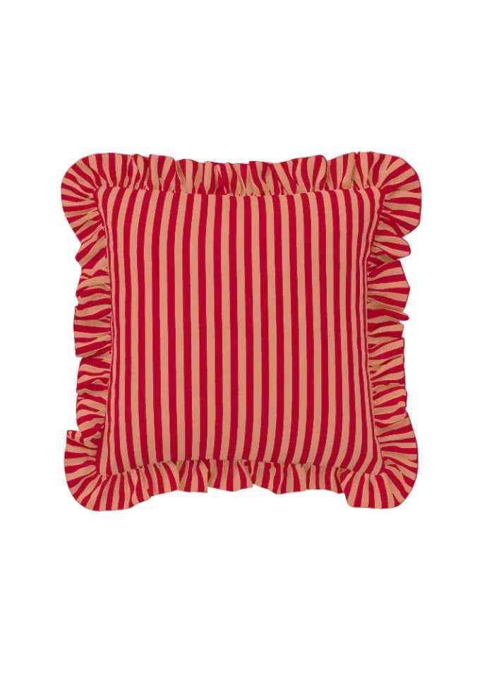 Outdoor Striped Cocktail Cushion, Skinny Stripe