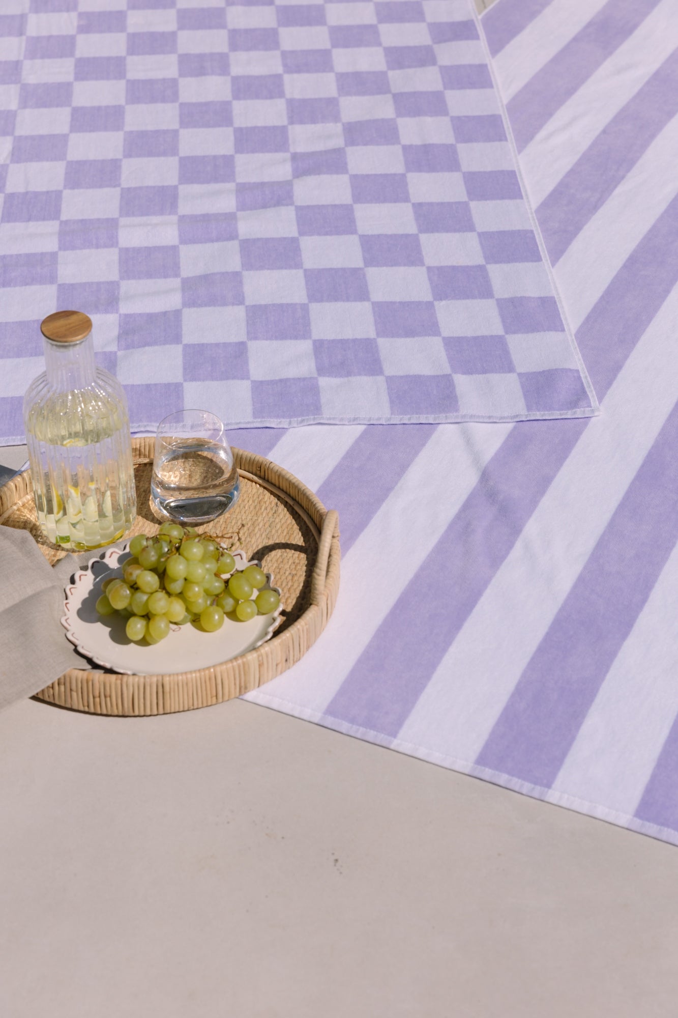 retro stripe beach towel