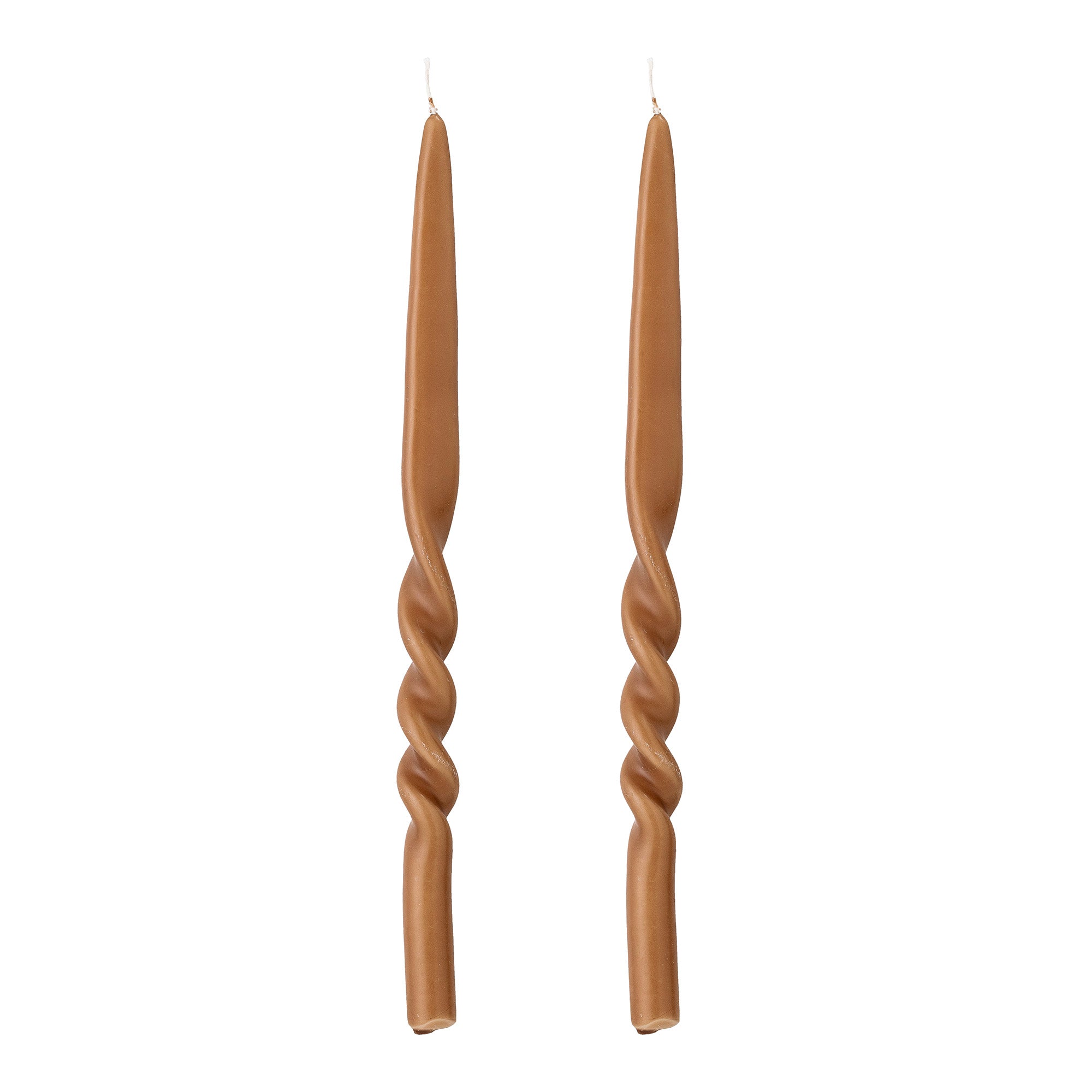 brown twist candles, pack of 2