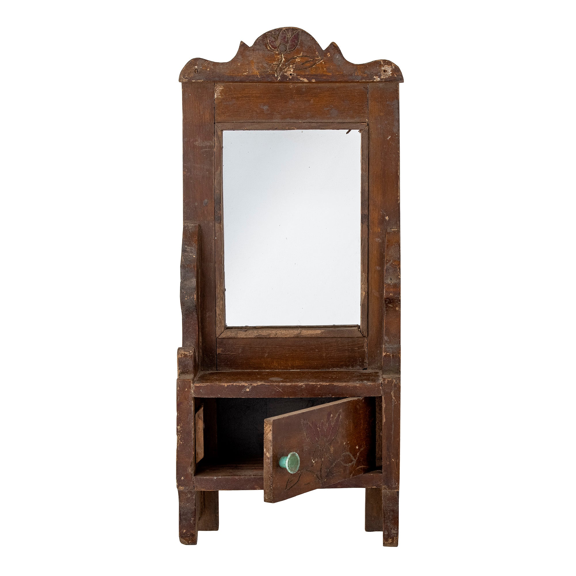 reclaimed wood mirror cabinet