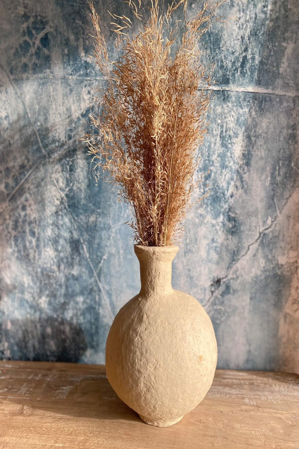 papier-mâché swan neck vase