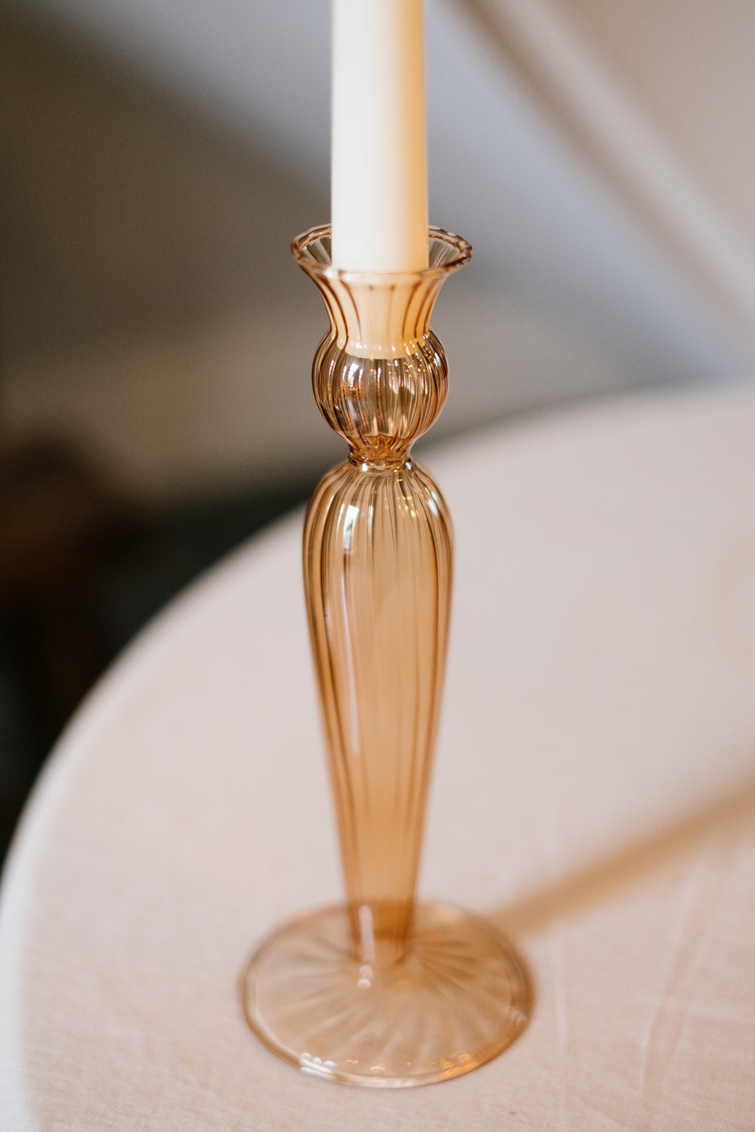 rust glass candle holder