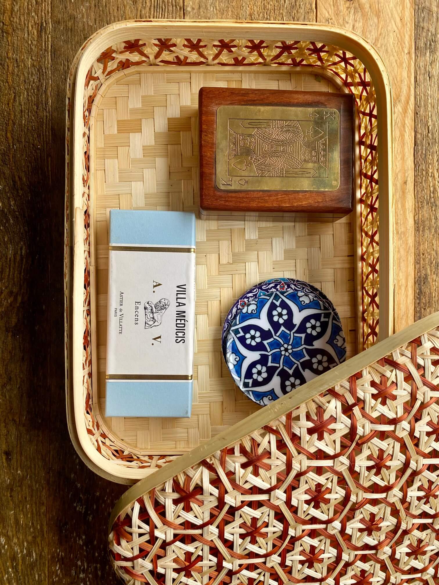 bamboo lidded box, set of 2