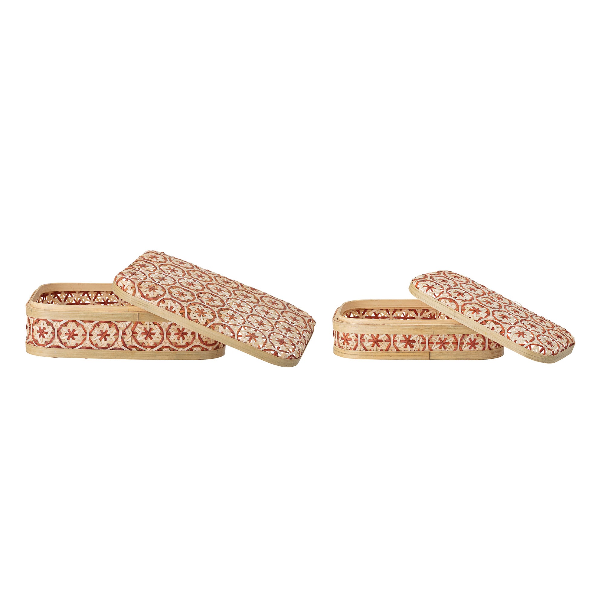 bamboo lidded box, set of 2