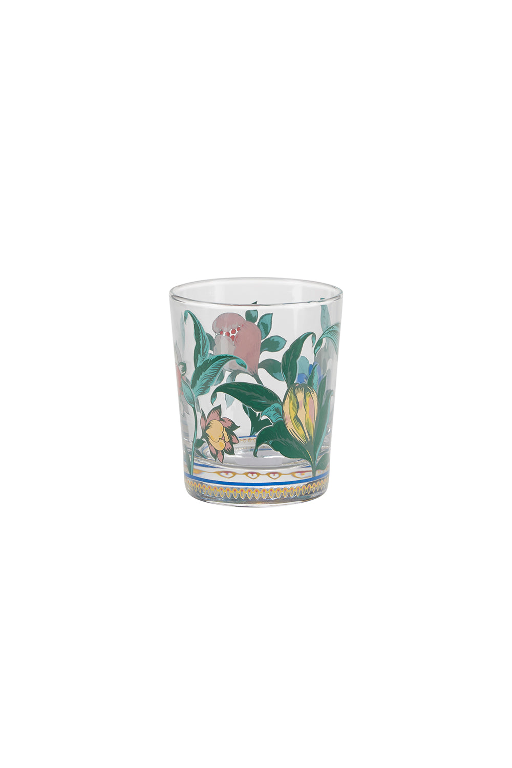 retro botanical print tumbler