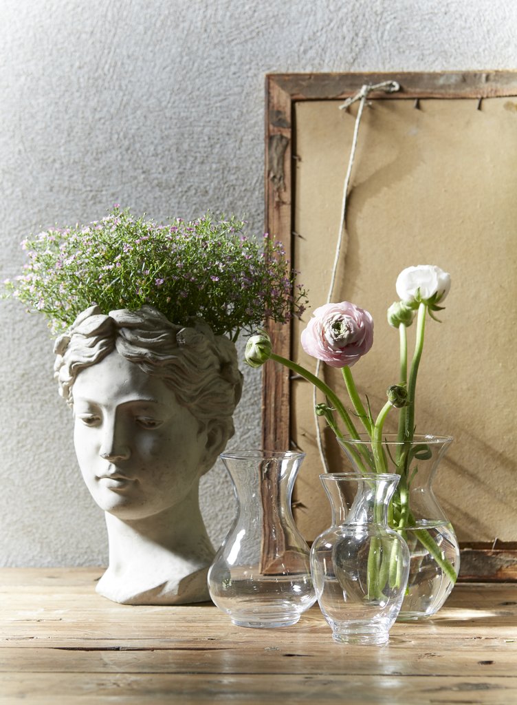 head pot, grey
