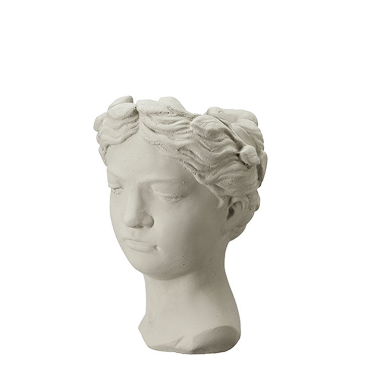 head pot, grey