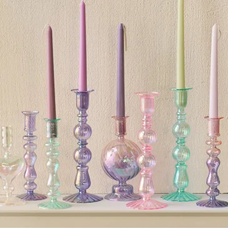irridescent green candlestick