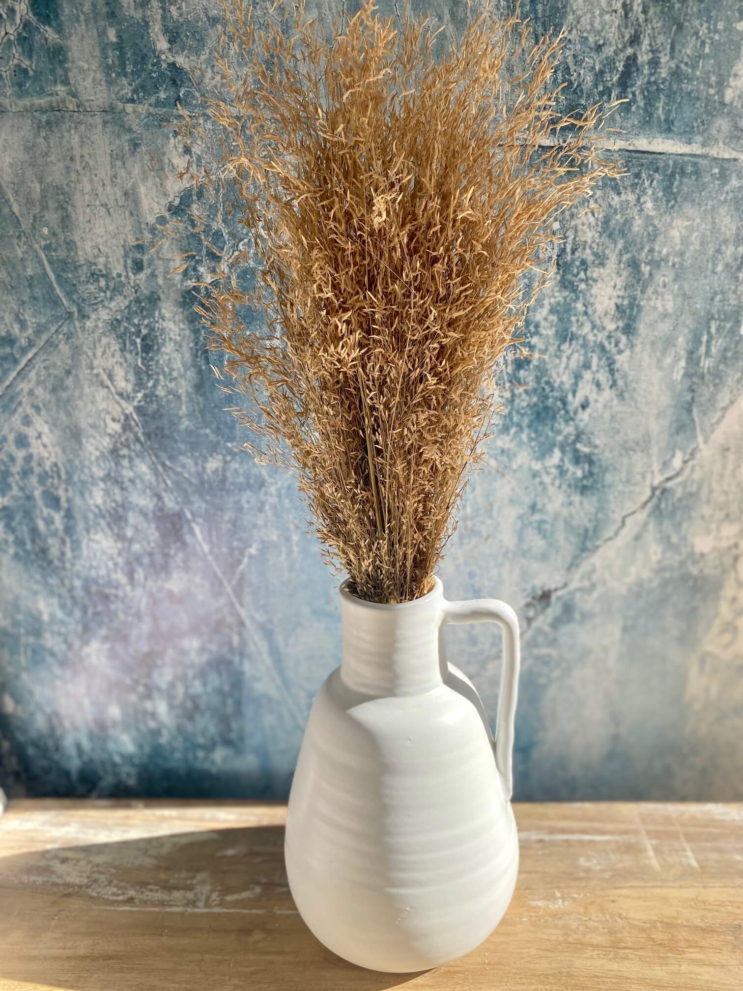 stoneware vase with handle, large
