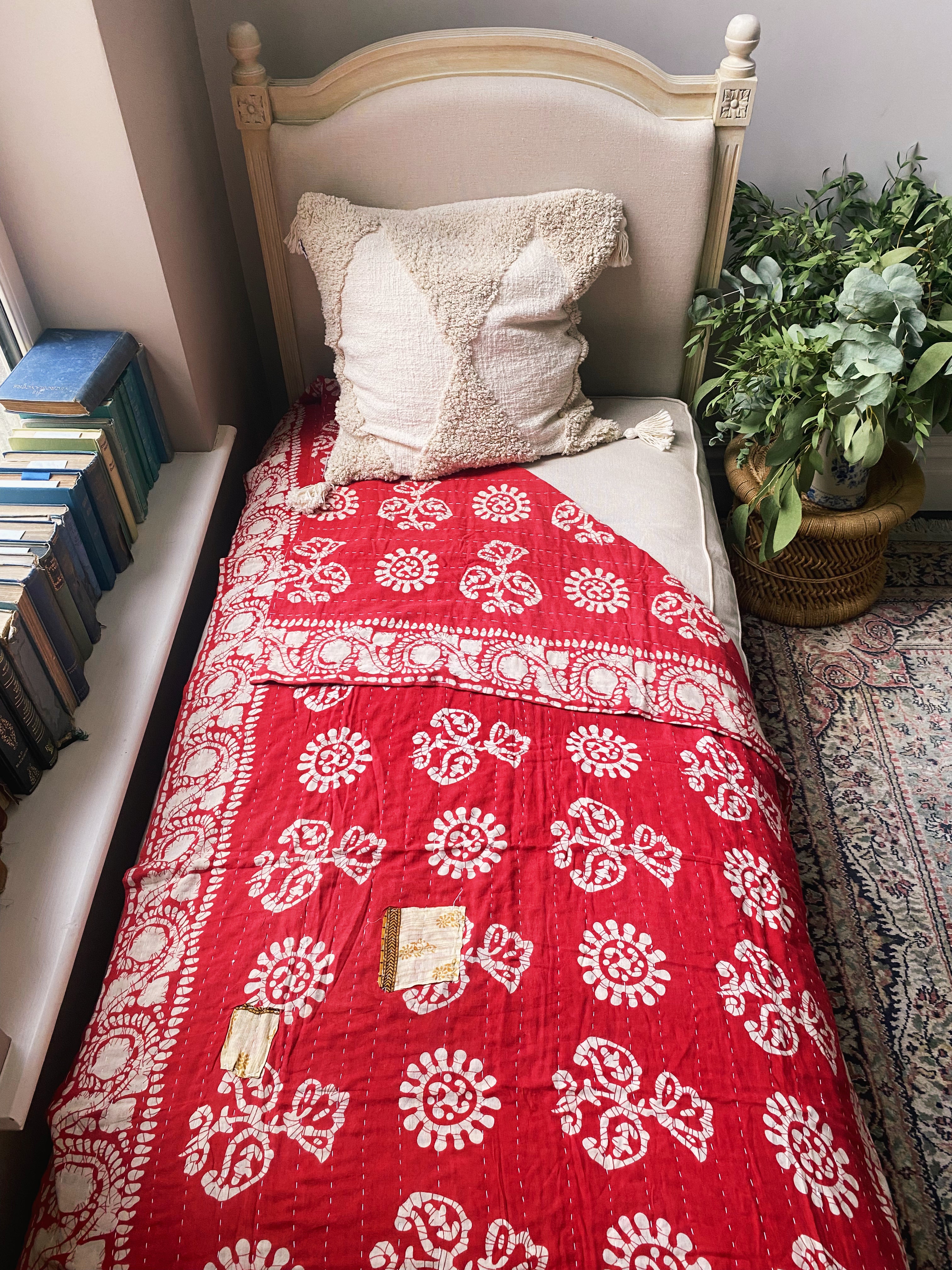 recycled cotton Kantha throws