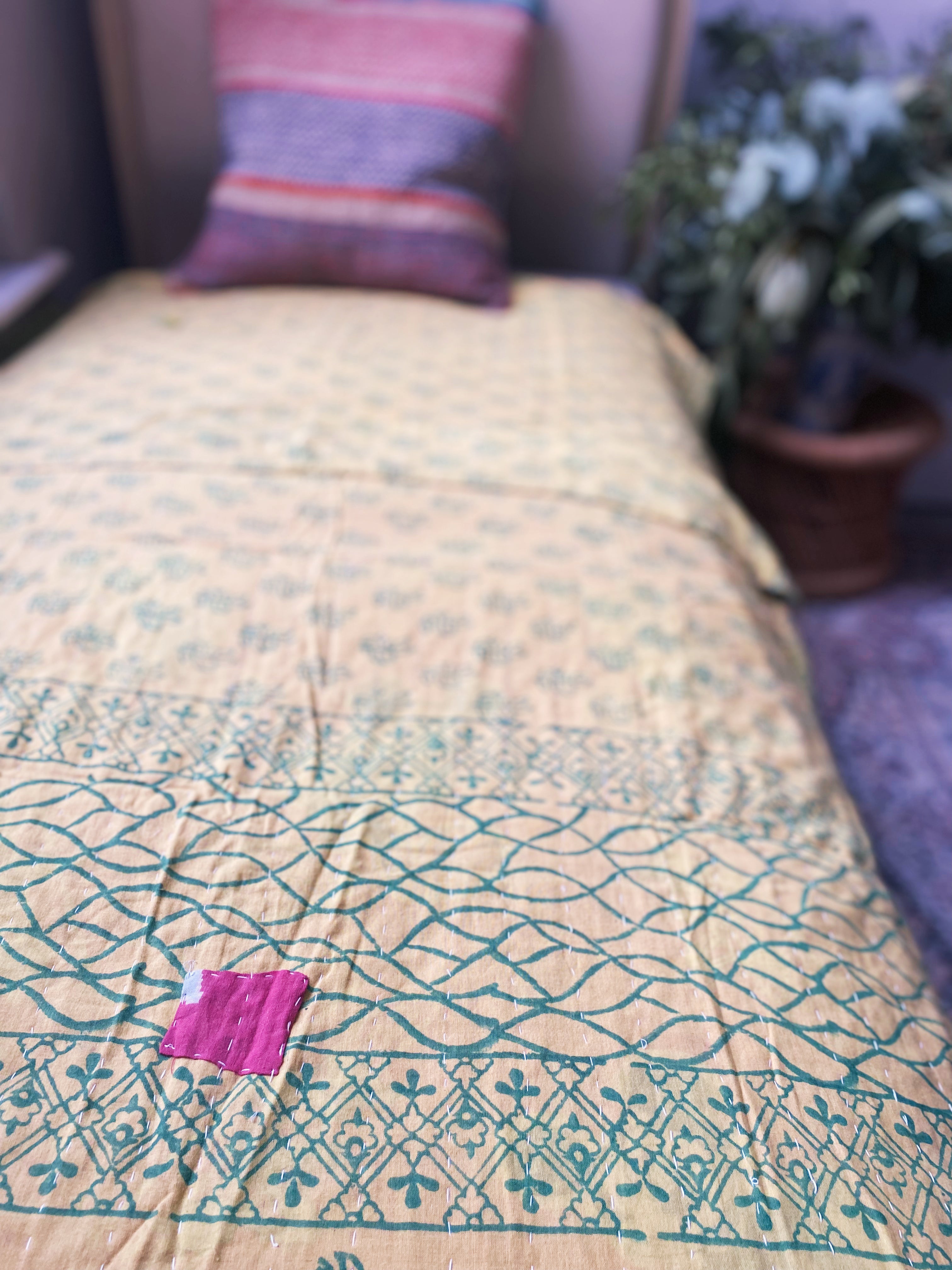 recycled cotton Kantha throws