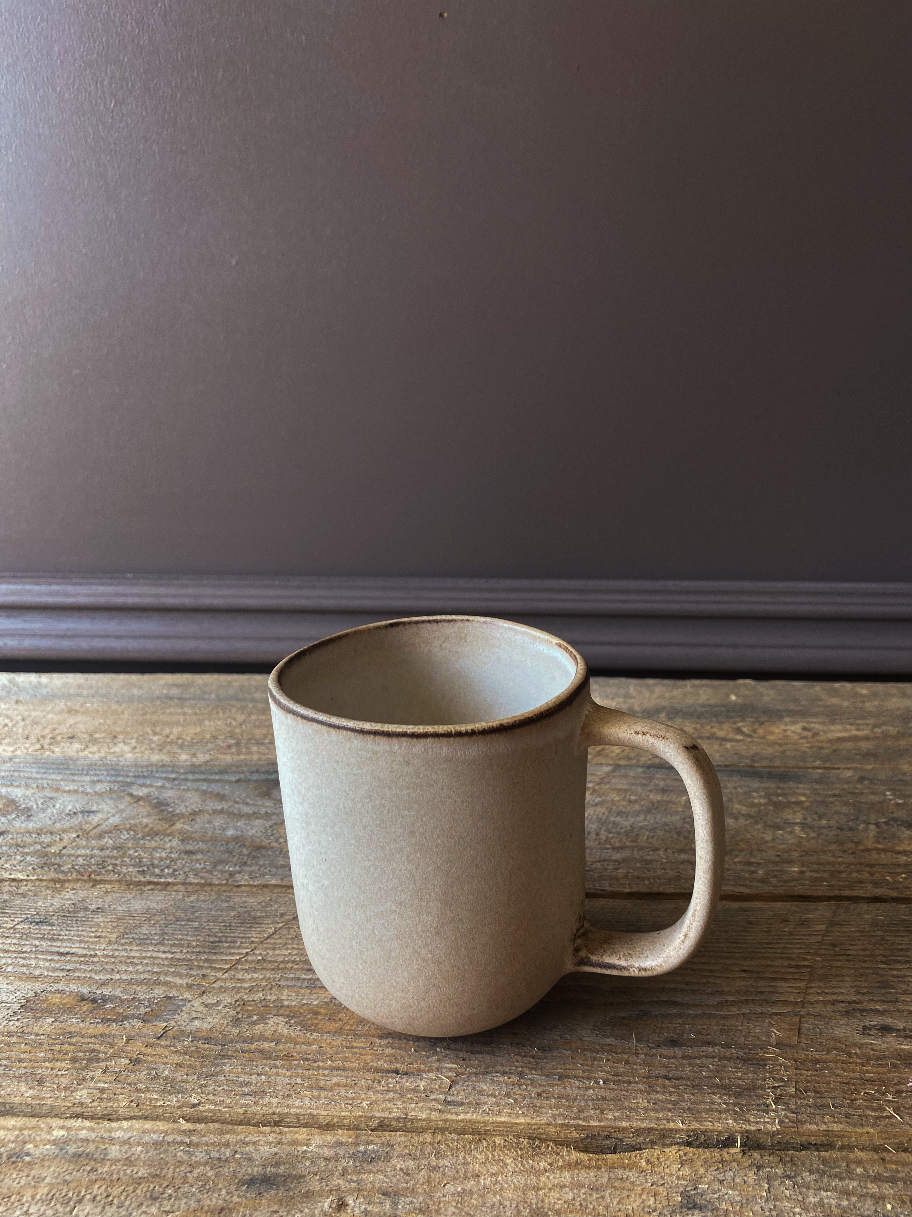 cream stoneware mug