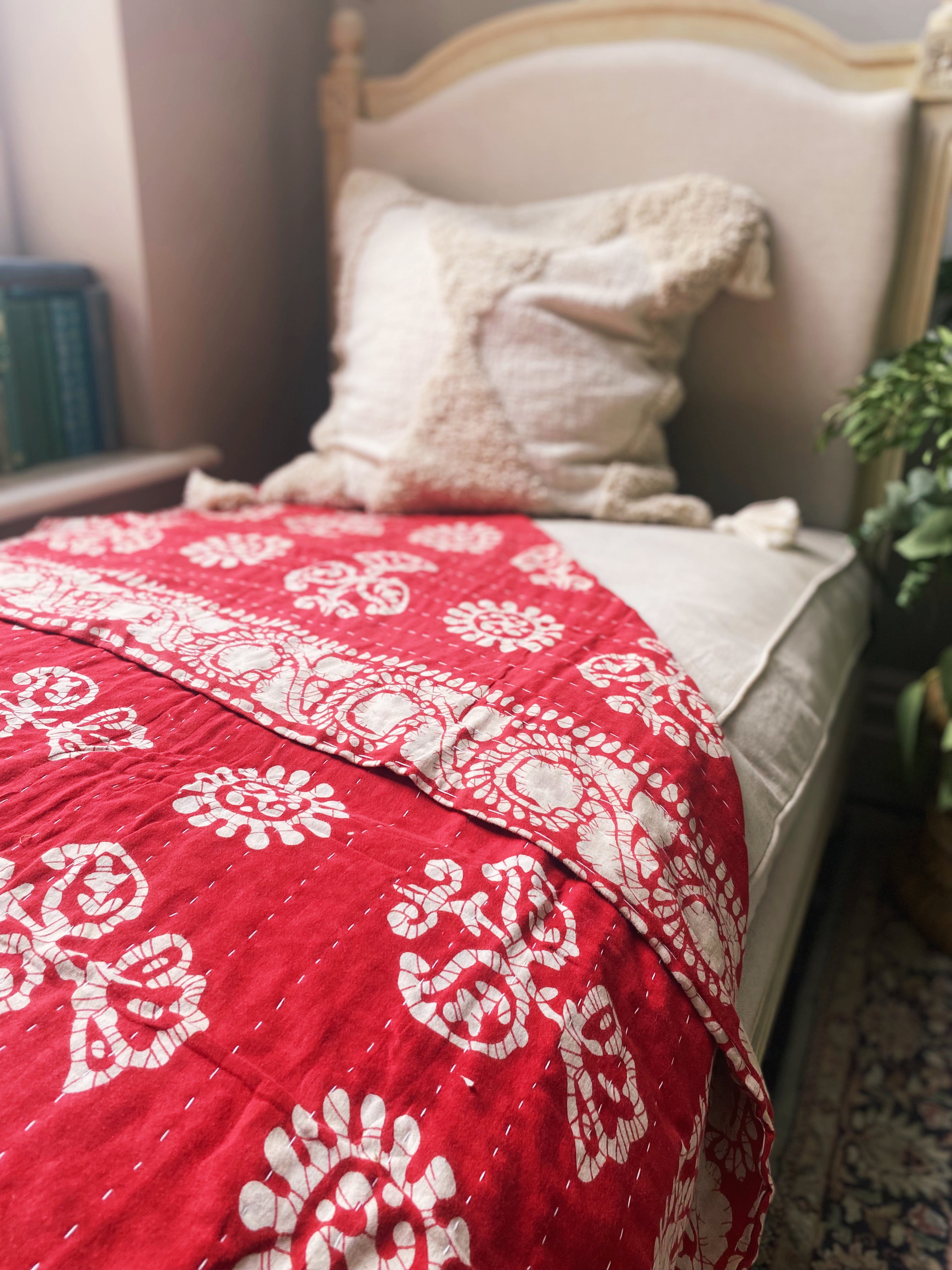 recycled cotton Kantha throws