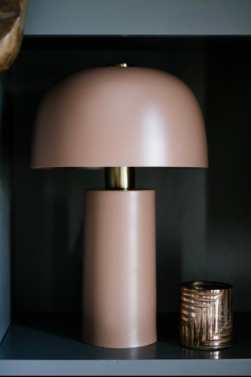 dusty rose table lamp