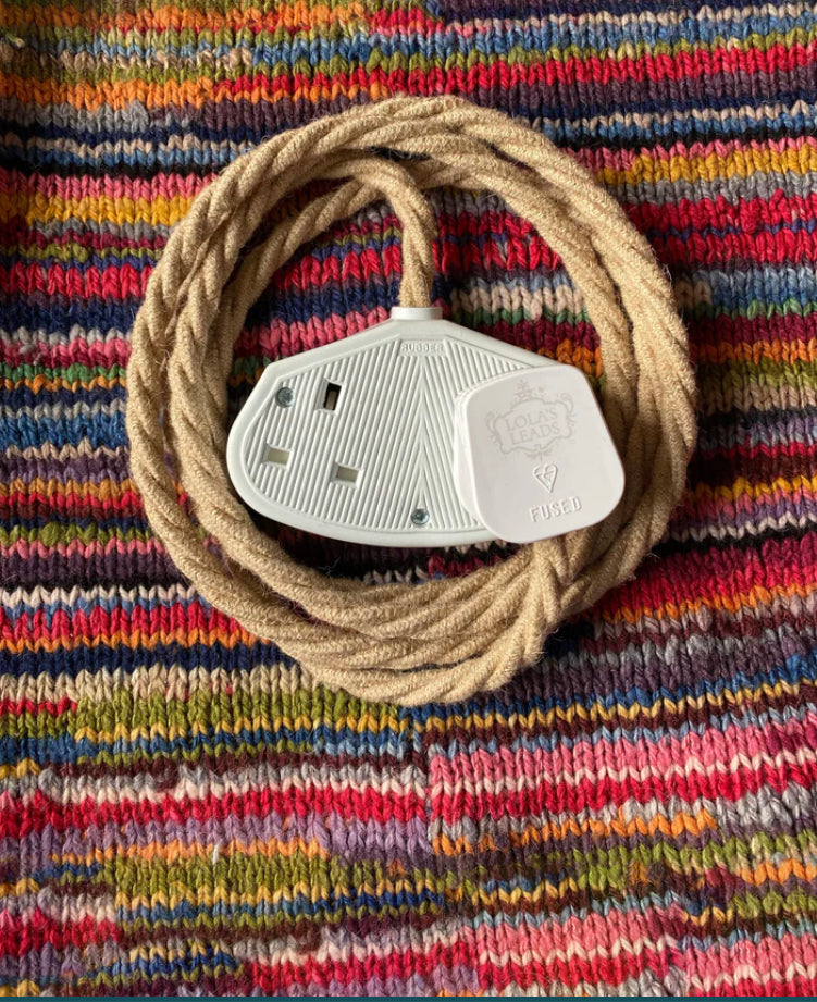vintage braided extension lead