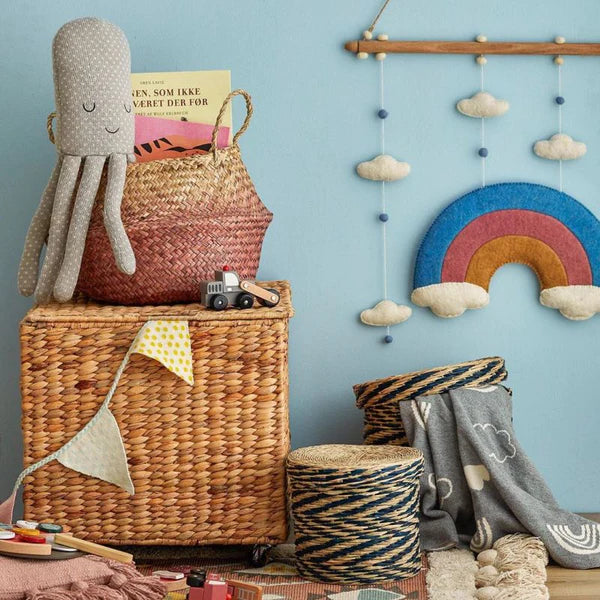 rainbow wool wall hanging