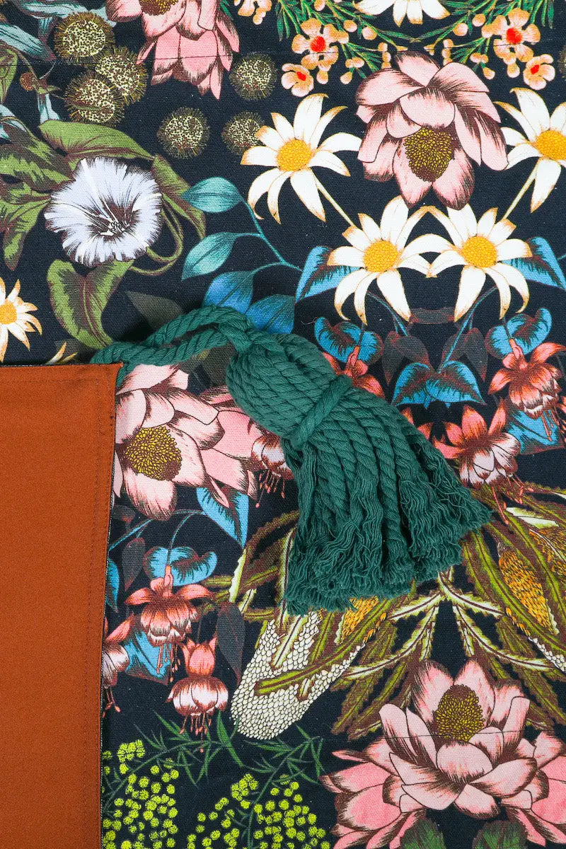 wandering folk picnic blanket, native wildflower