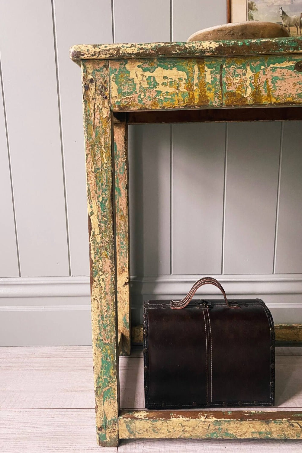vintage green table