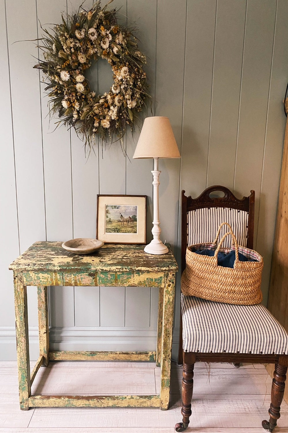 vintage green table